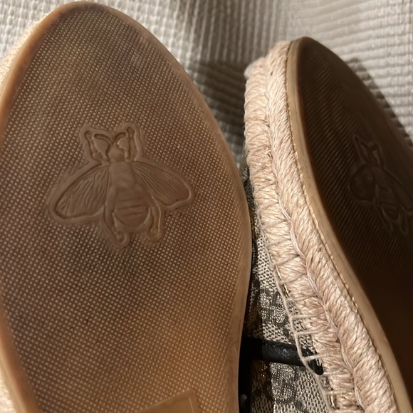 Gucci Logo Espadrille Flat Bees size 37.5 - Picture 11 of 16